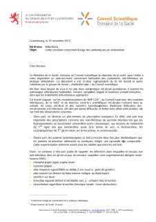 Antibiothérapie en usage ambulatoire-lettre