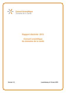 (Rapport d'activité 2015)