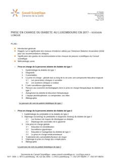 Prise en charge du diabète au Luxembourg en 2017 - version longue  (2018)