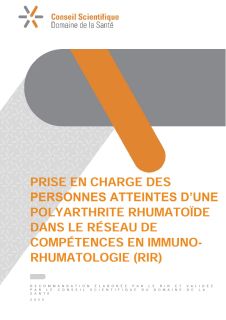 Prise en charge des personnes atteintes d’une polyarthrite rhumatoïde dans le réseau de compétences en immuno-rhumatologie (RIR) (2025)