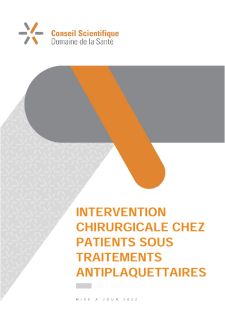 Intervention chirurgicale chez patients sous traitement antiplaquettaire (2022)